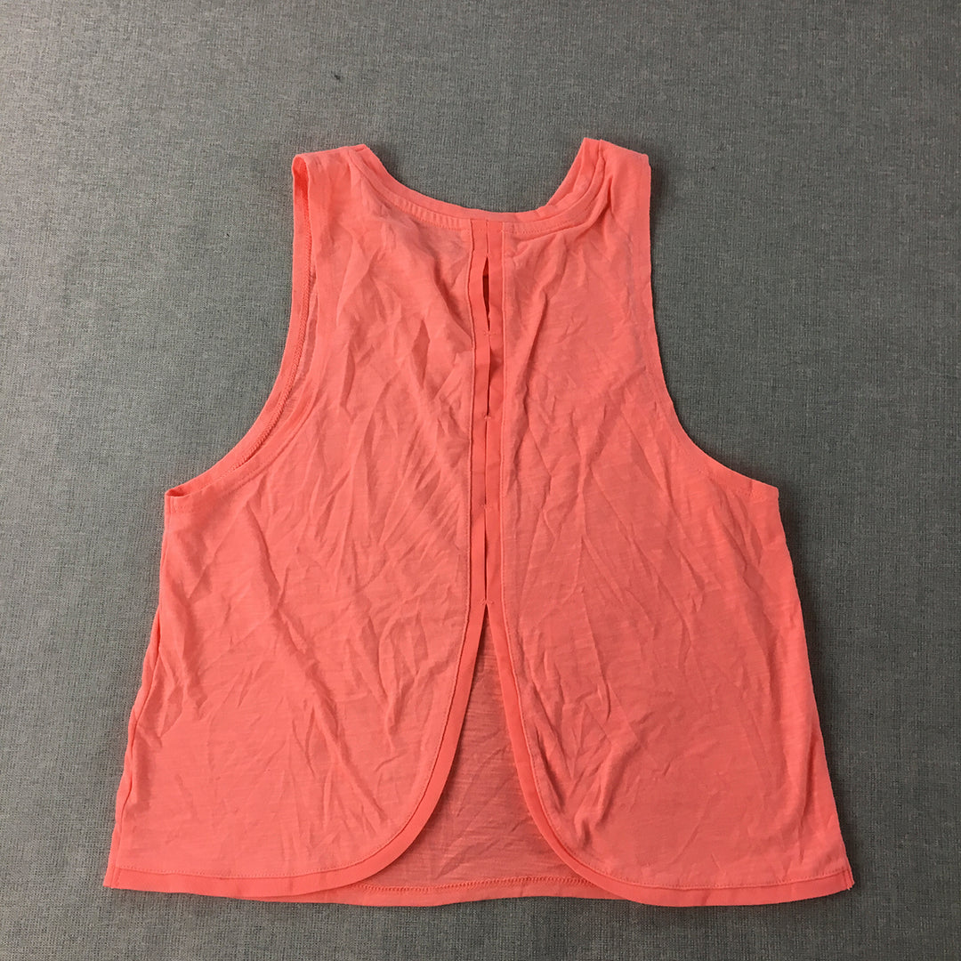 Rockwear Womens Tank Top Size 8 Coral Pink Sleeveless Shirt Activewear Gym