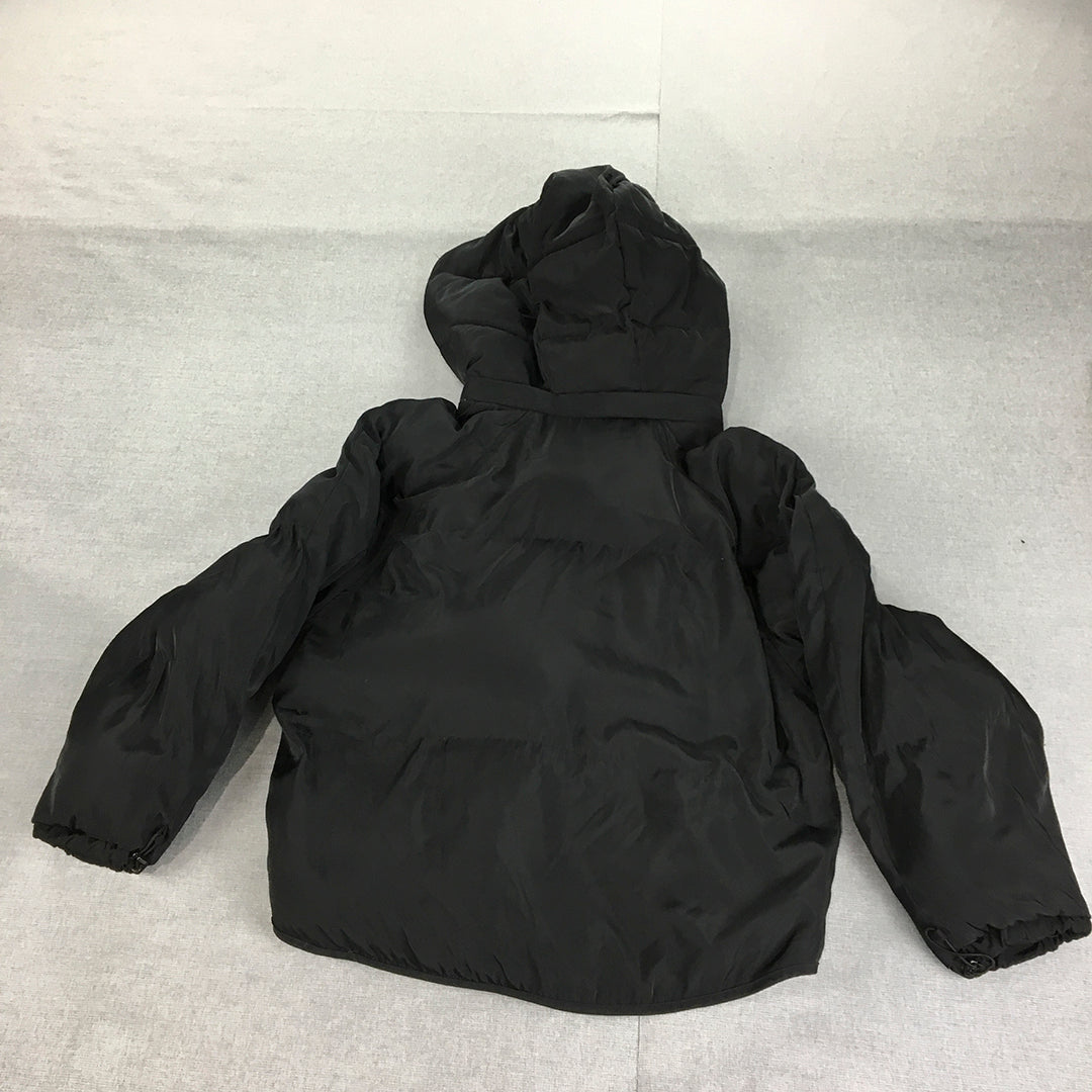 Love Look Womens Jacket Size XS Black Zip-Up Hoodie Pockets Windbreaker