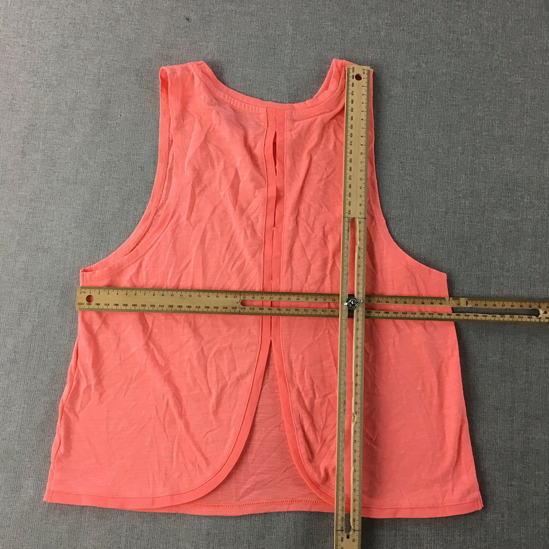 Rockwear Womens Tank Top Size 8 Coral Pink Sleeveless Shirt Activewear Gym