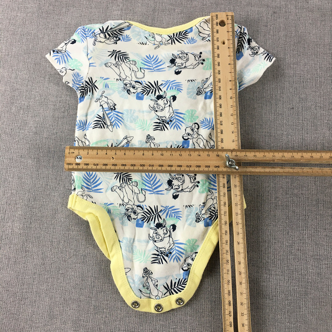 Disney The Lion King Newborn Baby Bodysuit Size 0000 White One-Piece