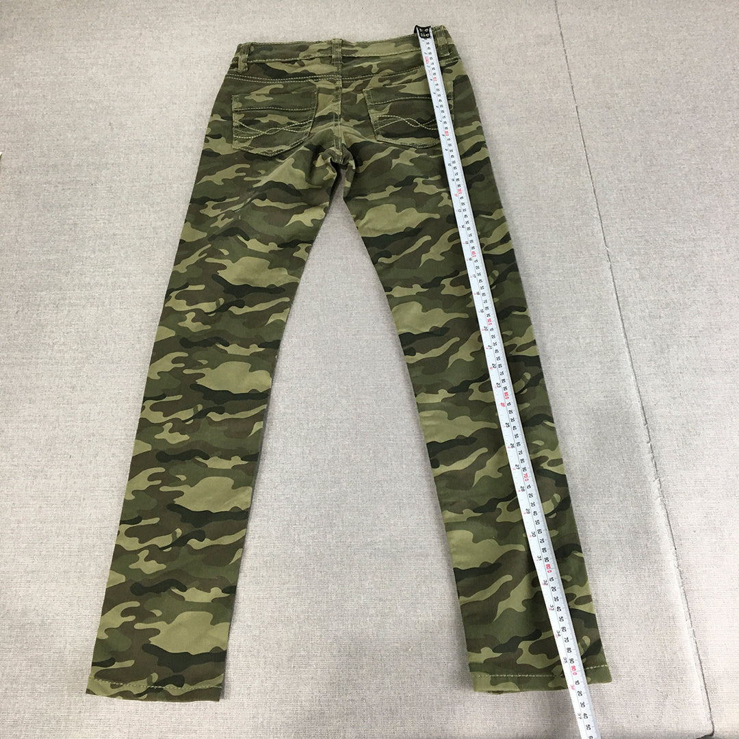 Urban Star Womens Camo Jeans Size 10 Green Skinny Stretch Denim