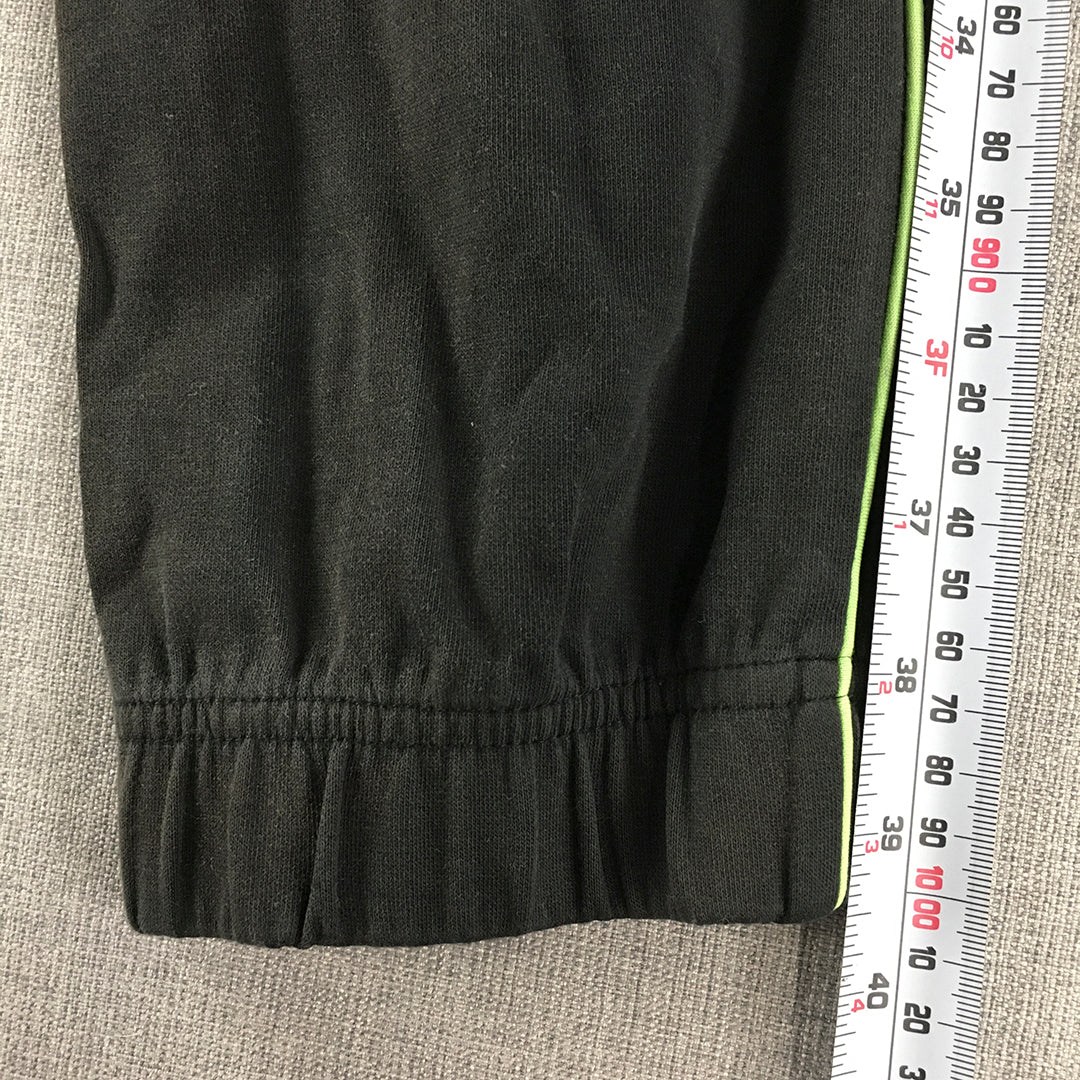 Hugo Boss Mens Tracksuit Pants Size M Black Green Drawstring Jogger