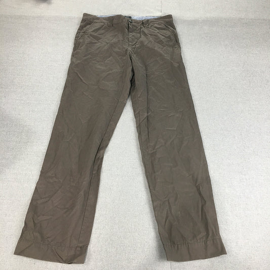 Sportscraft Mens Chino Pants Size 34 (W34 x L32) Brown Straight Leg Pockets