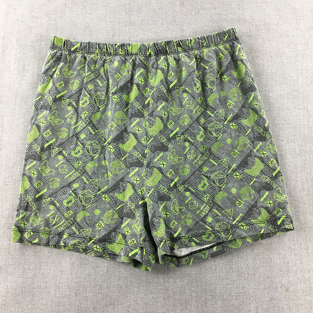 XBOX Kids Boys Pajama Shorts Size 14 Green Elastic Waist Sleepwear