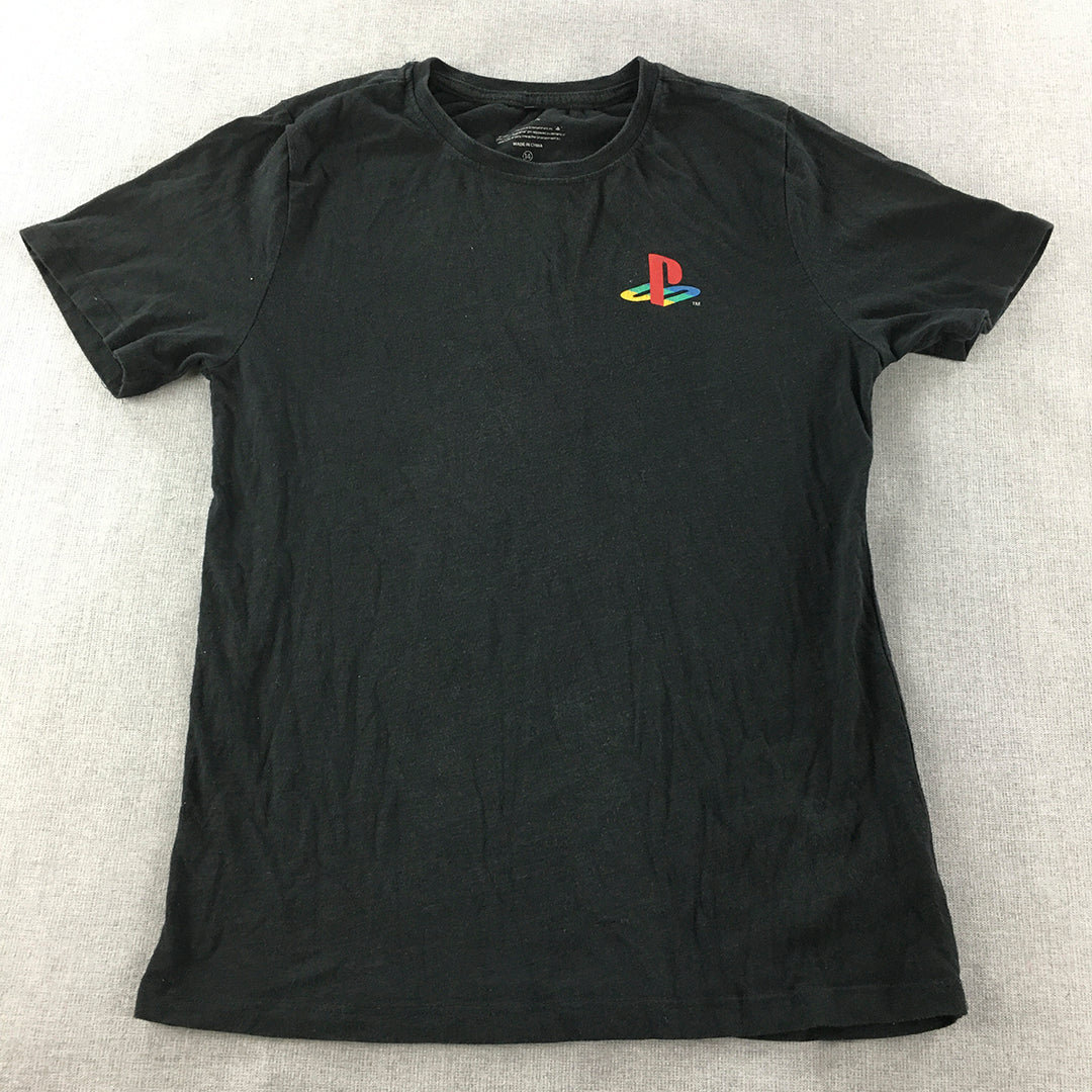 Playstation Kids Boys T-Shirt Size 14 Black Logo Short Sleeve Top