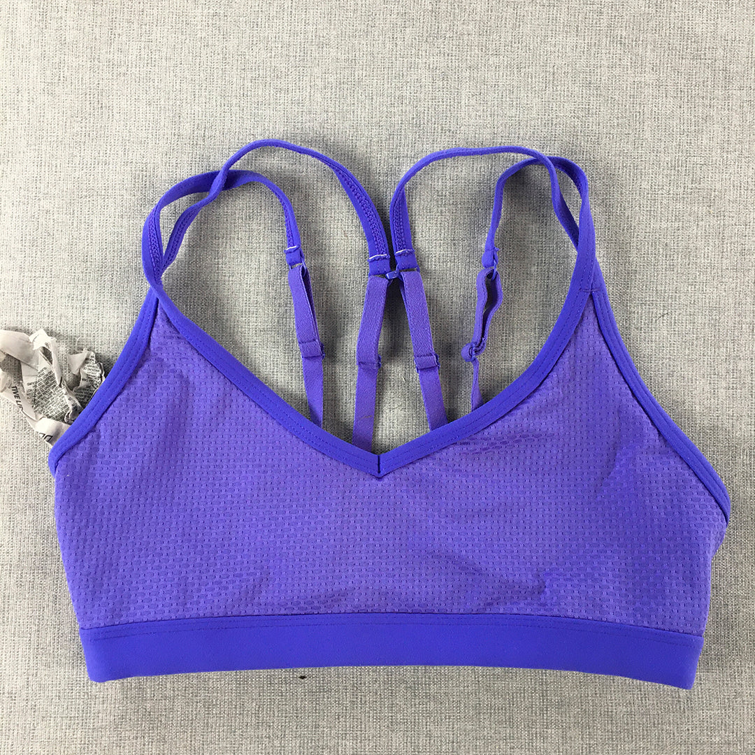 Lorna Jane Womens Sports Bra Size S Purple Cropped Top