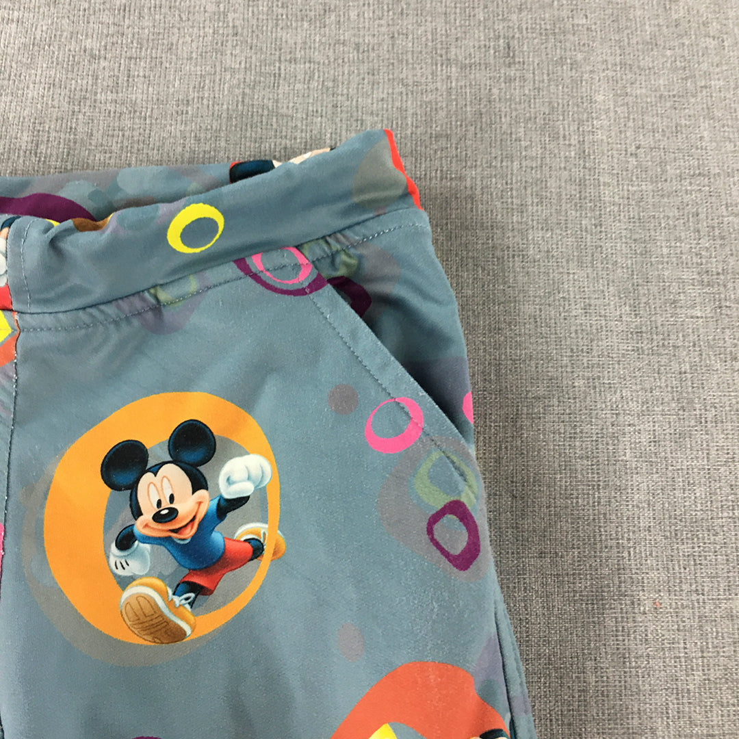 Disney Mickey Mouse Baby Pants Size 2 Years Blue Elastic Waist Jogger