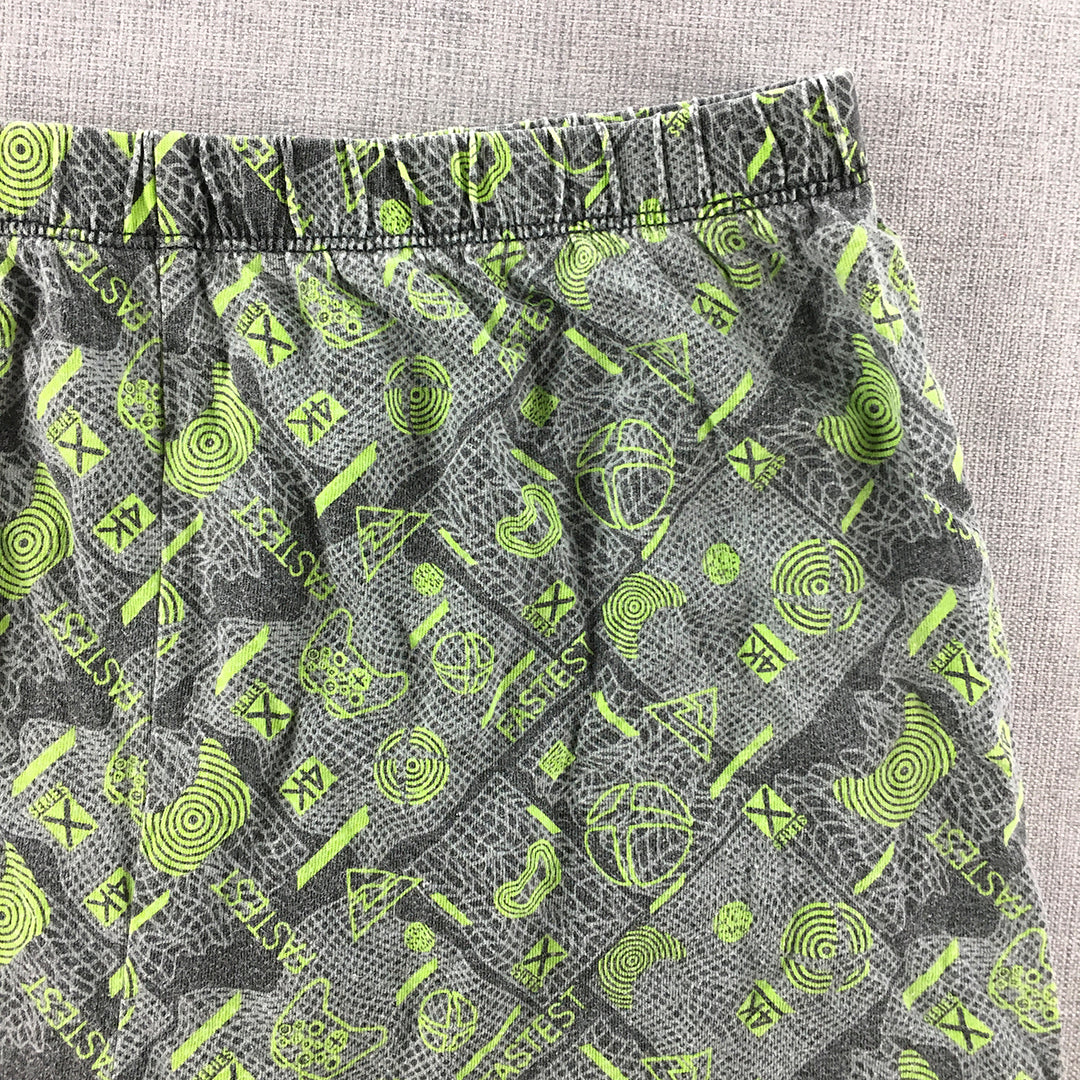 XBOX Kids Boys Pajama Shorts Size 14 Green Elastic Waist Sleepwear