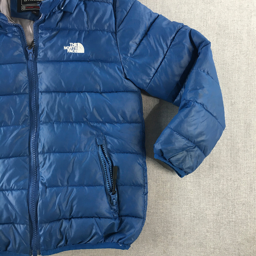 The North Face Kids Boys Puffer Jacket Size 8 - 10 Years Blue Quilted Zip-Up