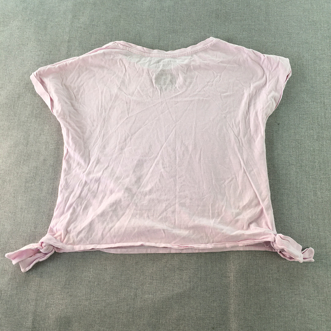 Calvin Klein Jeans Kids Girls T-Shirt Size M (8 - 10) Years Pink Short Sleeve