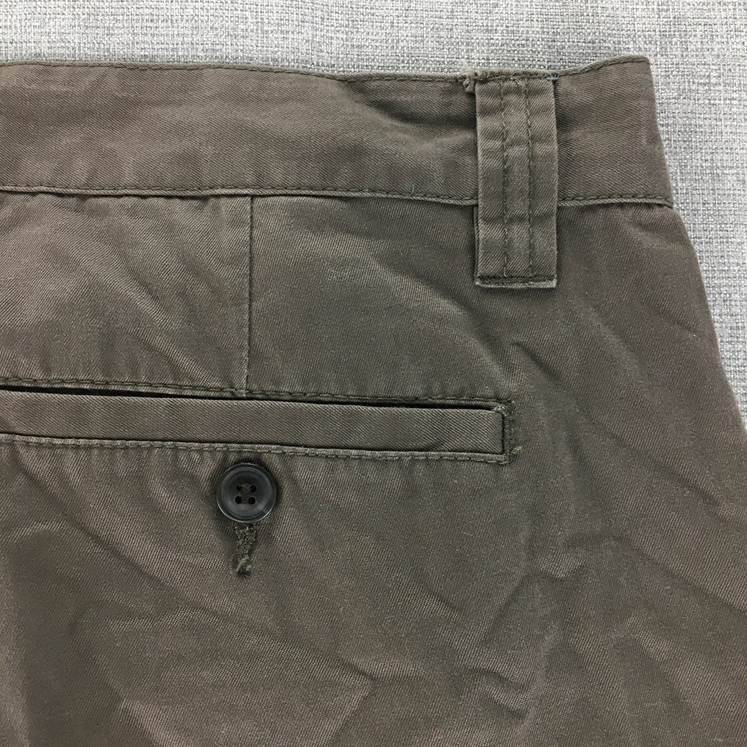 Sportscraft Mens Chino Pants Size 34 (W34 x L32) Brown Straight Leg Pockets