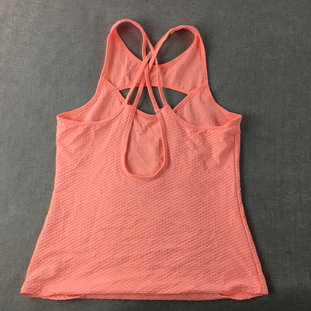 Rockwear Womens Tank Top Size 10 Pink Sleeveless Shirt Activewear Gym