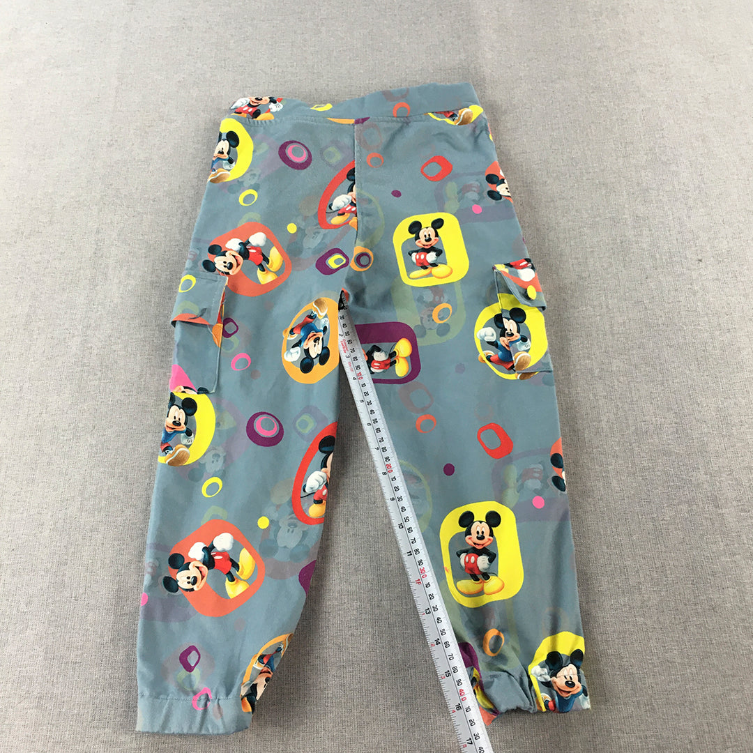 Disney Mickey Mouse Baby Pants Size 2 Years Blue Elastic Waist Jogger