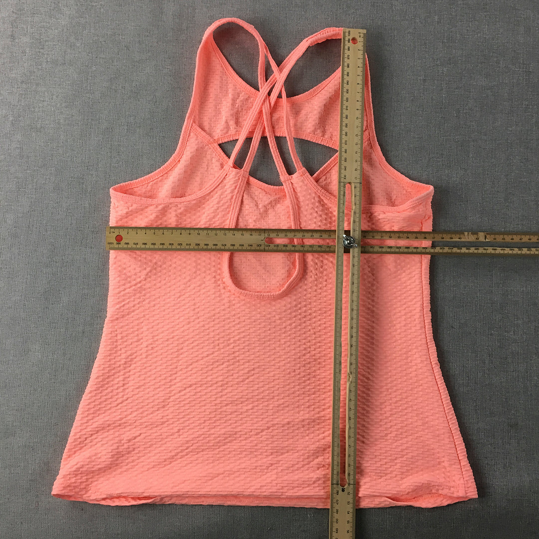 Rockwear Womens Tank Top Size 10 Pink Sleeveless Shirt Activewear Gym