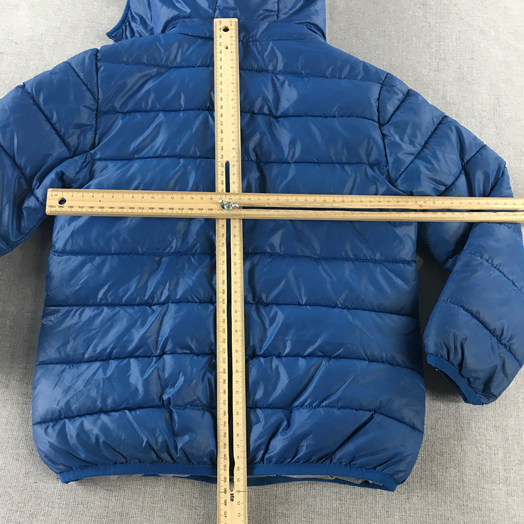 The North Face Kids Boys Puffer Jacket Size 8 - 10 Years Blue Quilted Zip-Up