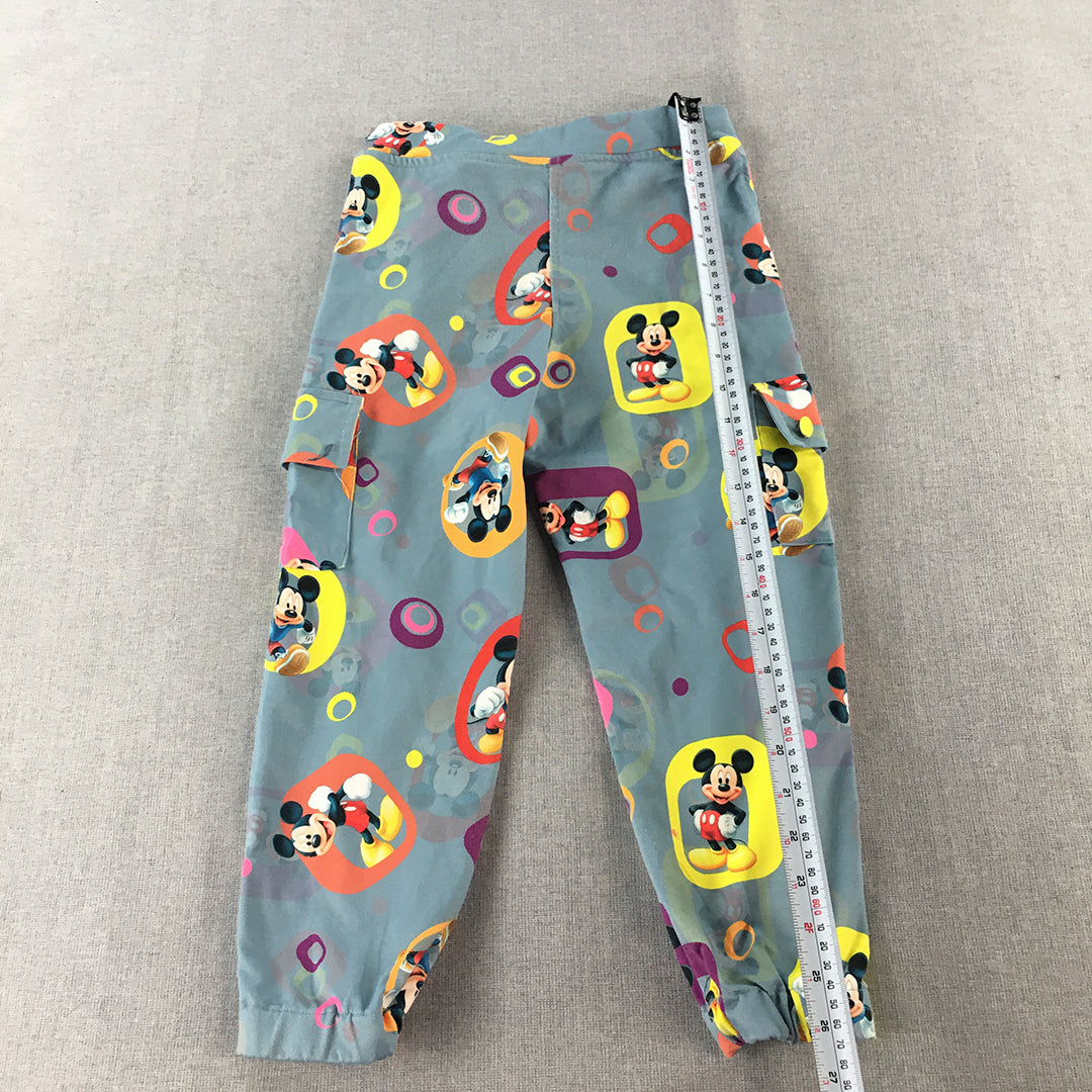 Disney Mickey Mouse Baby Pants Size 2 Years Blue Elastic Waist Jogger