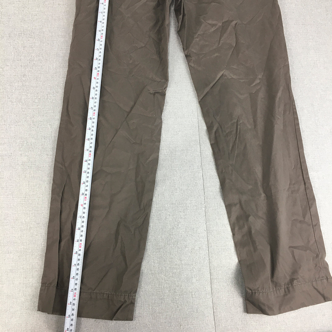 Sportscraft Mens Chino Pants Size 34 (W34 x L32) Brown Straight Leg Pockets