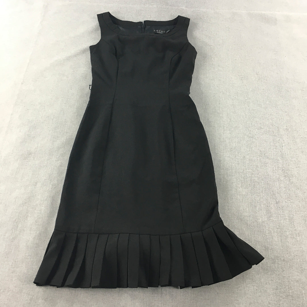 Cococ Womens Mini Dress Size 6 Black Pencil Sleeveless