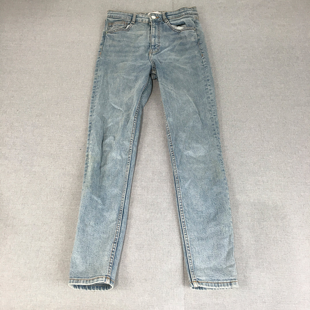 Zara Womens Skinny Jeans Size 6 (W26 x L27) Blue Light Wash Stretch Denim