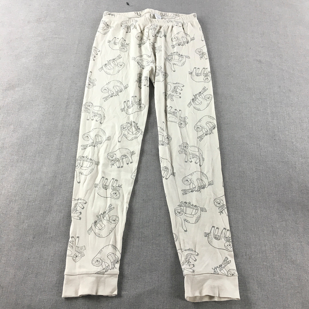 Peter Alexander Kids Girls Pajama Pants Size 10 - 12 Years Grey Sloth Pattern