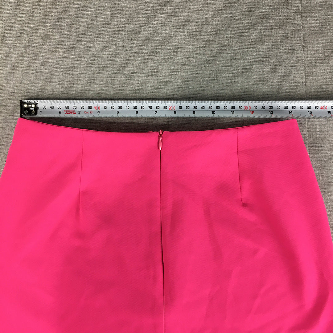 NEW Rachel Araz x Koton Womens Mini Skirt Size 38 EU (W28) Pink Diamante