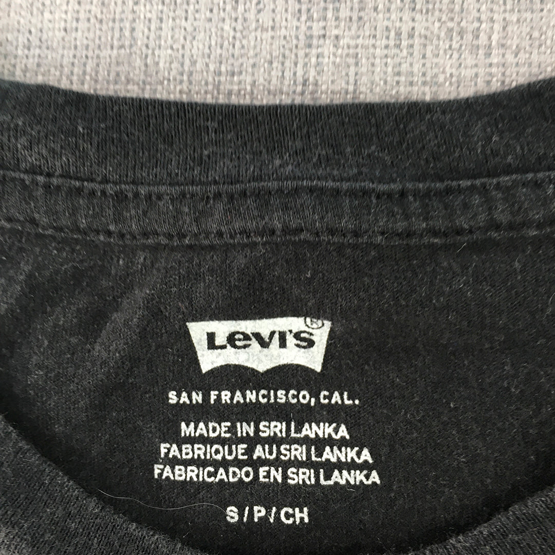 Levi'S Womens Top Size S Black Red Big Logo Short Sleeve T-Shirt