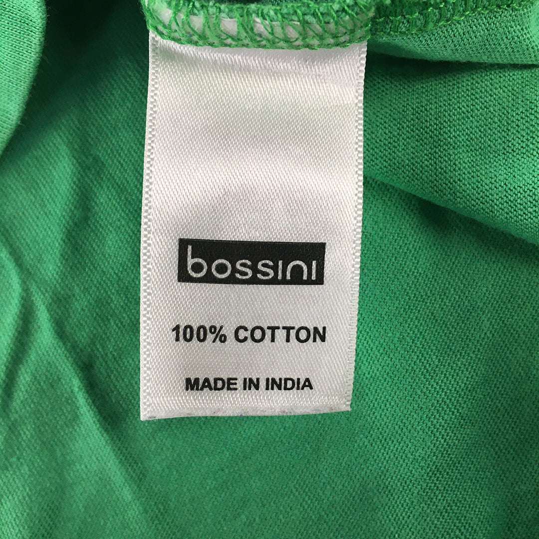 Bossini Mens T-Shirt Size L Green Short Sleeve Crew Neck Tee