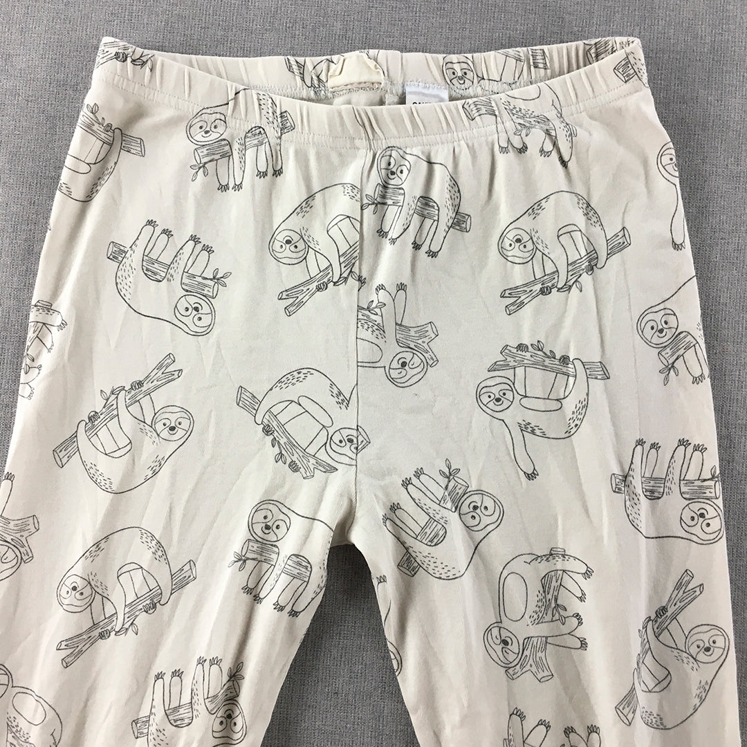 Peter Alexander Kids Girls Pajama Pants Size 10 - 12 Years Grey Sloth Pattern