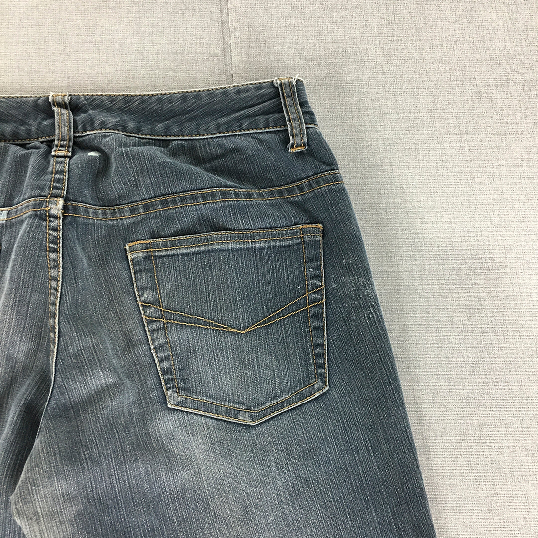 Giordano Womens Jeans Size 24 Blue 'Perfect Straight Fit' Denim