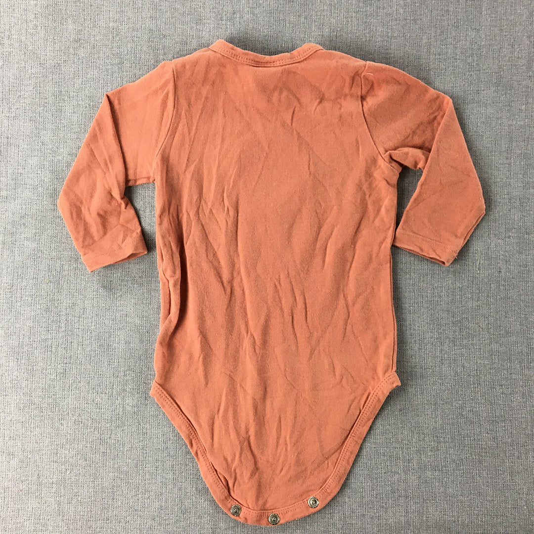 Seed Heritage Baby Bodysuit Size 00 (3 - 6 Months) Brown One-Piece Romper