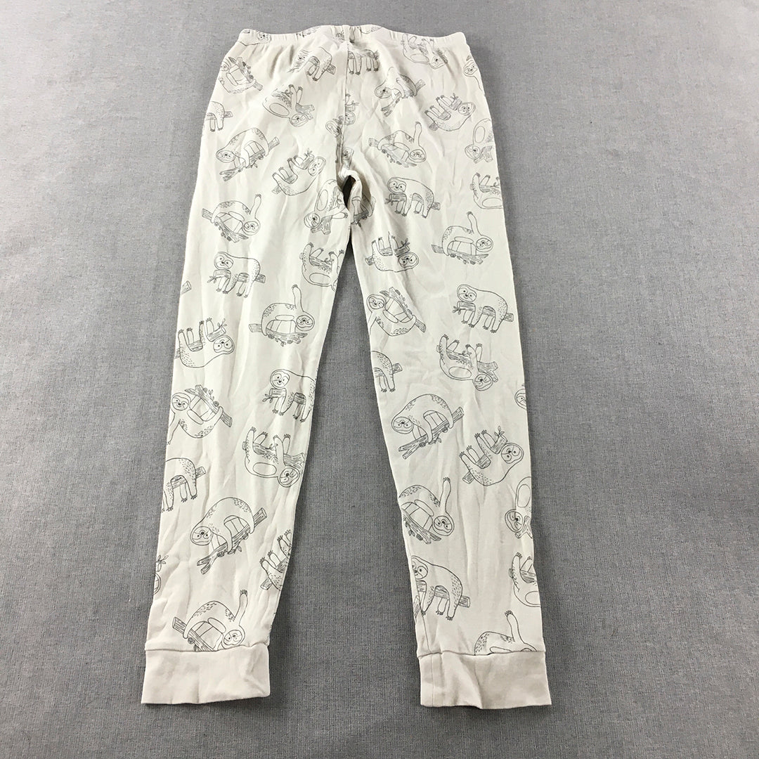 Peter Alexander Kids Girls Pajama Pants Size 10 - 12 Years Grey Sloth Pattern