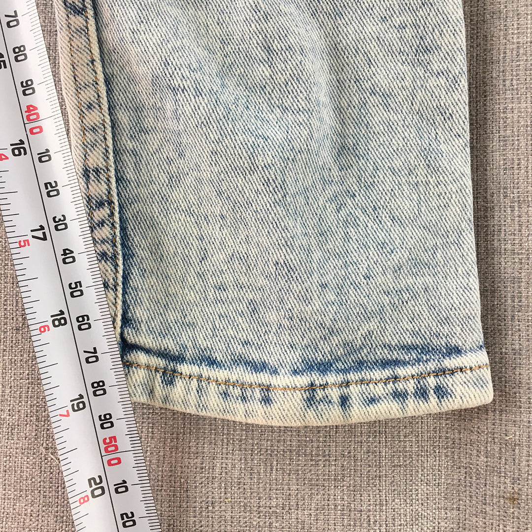 H&M Kids Jeans Size 6 - 7 Years Blue Light Wash Relaxed Tapered Leg Denim