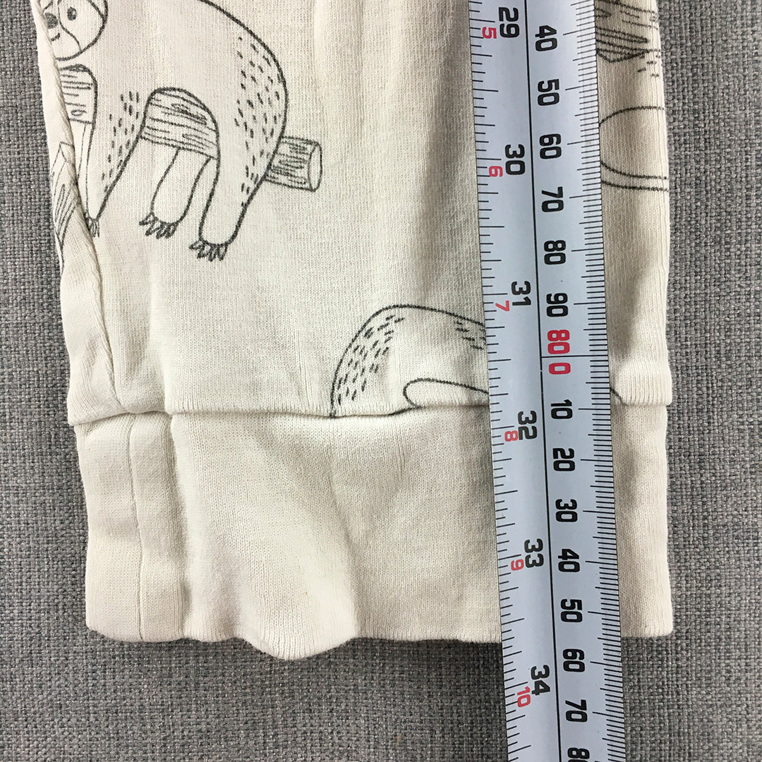 Peter Alexander Kids Girls Pajama Pants Size 10 - 12 Years Grey Sloth Pattern