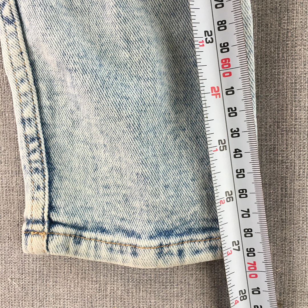 H&M Kids Jeans Size 6 - 7 Years Blue Light Wash Relaxed Tapered Leg Denim