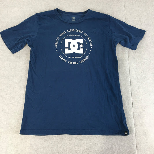 DC Shoe Co Kids Boys T-Shirt Youth Size XL (16) Blue Logo Short Sleeve Skate