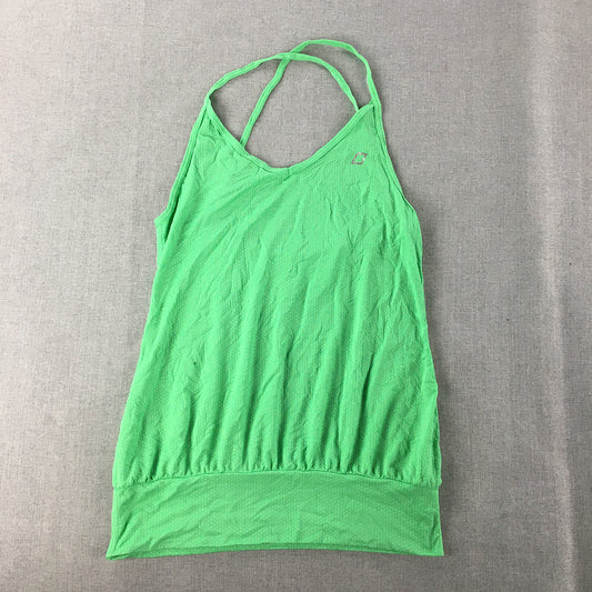 Lorna Jane Womens Tank Top Size S Green Sleeveless Shirt