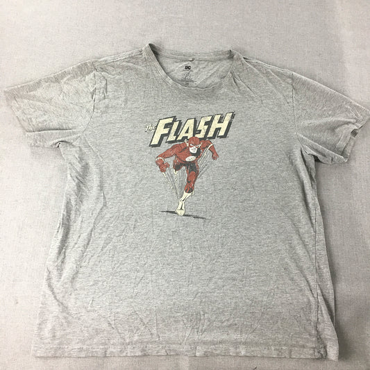 DC Comics The Flash Mens T-Shirt Size 3XL Grey Short Sleeve Crew Neck Tee