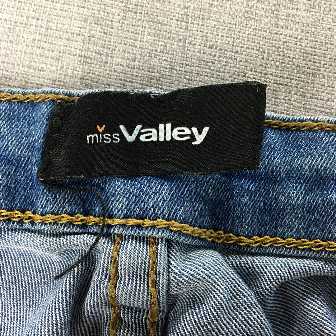 Valleygirl Womens Jeans Size 28 (W28 x L26) Blue Slim Fit Stretch Denim