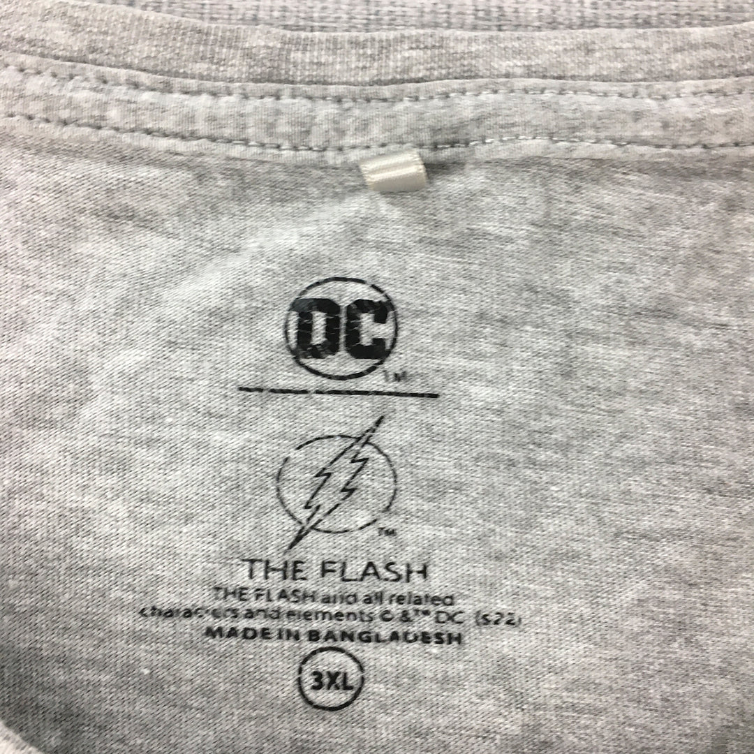 DC Comics The Flash Mens T-Shirt Size 3XL Grey Short Sleeve Crew Neck Tee