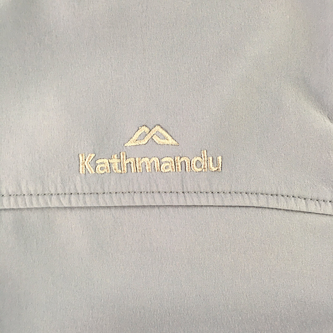 Kathmandu Mens Softshell Jacket Size L Blue Logo Zip-Up Windbreaker Coat