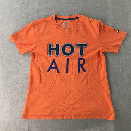 Nike Mens T-Shirt Size S Orange Hot Air Big Logo Short Sleeve Crew Neck Tee