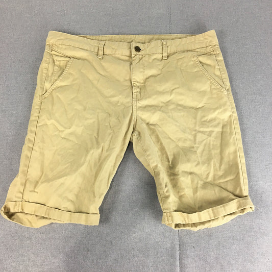 Bench Mens Chino Shorts Size 38 Brown Pockets Casual Walking