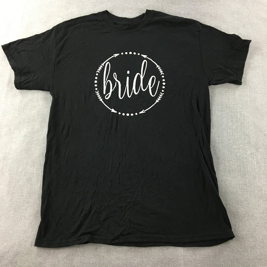 Bride Womens T-Shirt Size M Black Short Sleeve Wedding Tee