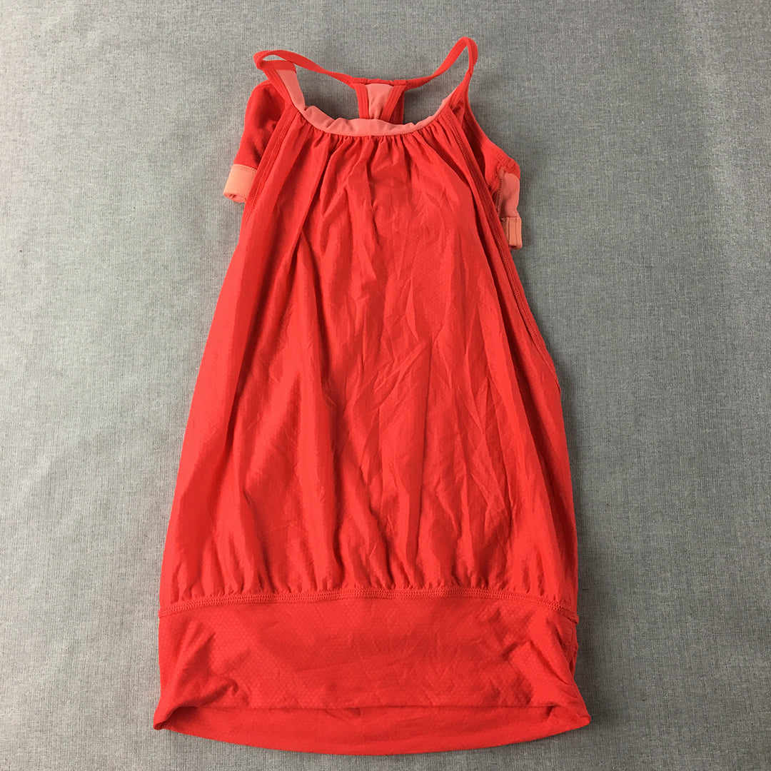 Lorna Jane Womens Tank Top Size S Coral Red Sleeveless Activewear Shirt