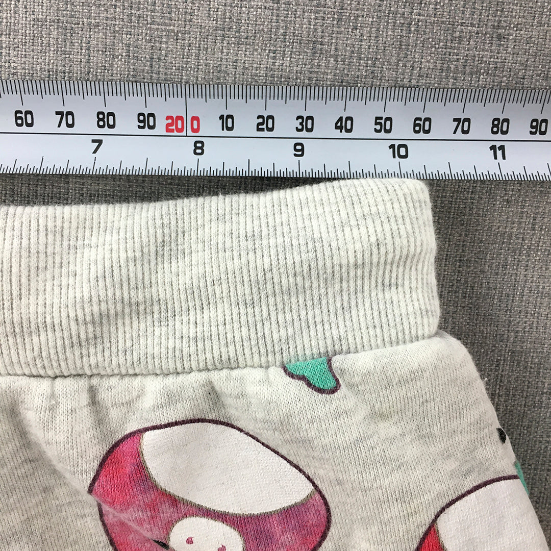 Squishmallows Kids Girls Pants Size 7 Grey Jogger Drawstring Pockets