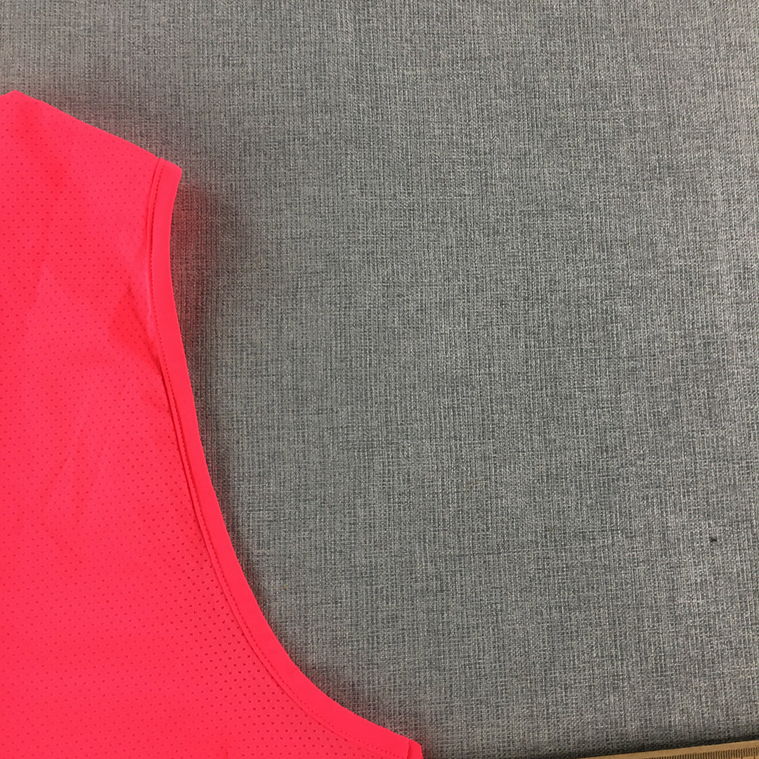 Gymshark Womens Cropped Top Size S Hot Pink Logo Sleeveless Shirt