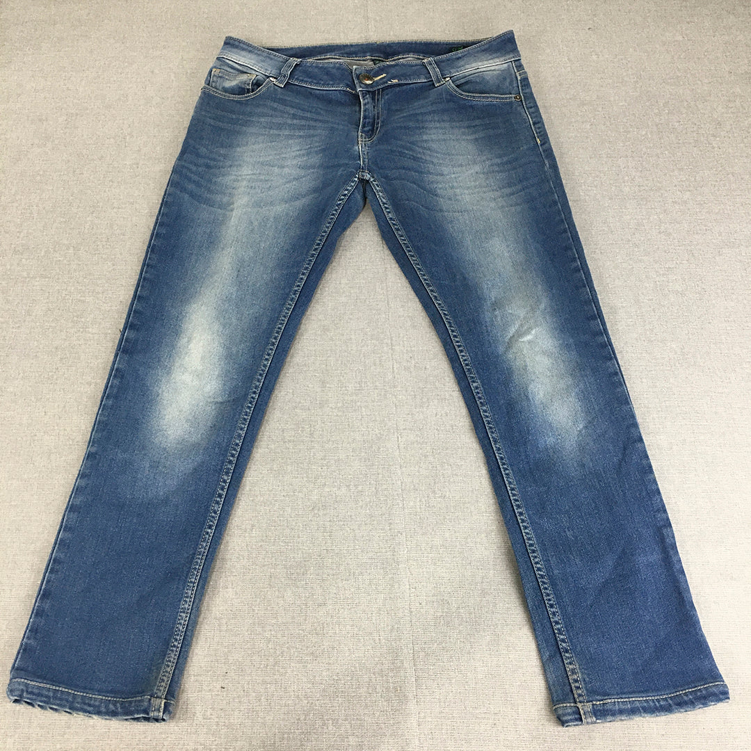 United Colors Of Benetton Womens Jeans Size 28 Blue Slim Straight Denim