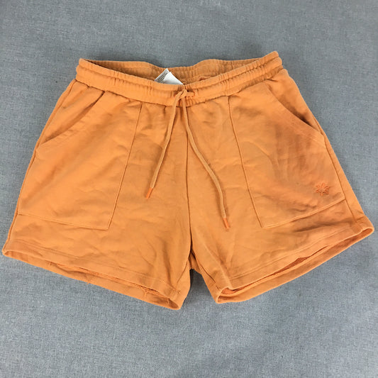 Rockwear Womens Shorts Size 10 Orange Drawstring Elastic Waist