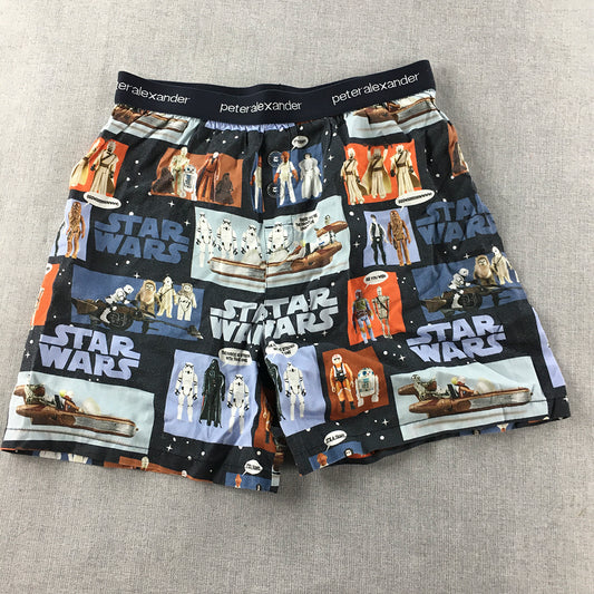 Peter Alexander Star Wars Kids Boys Shorts Size 12 Black Elastic Waist