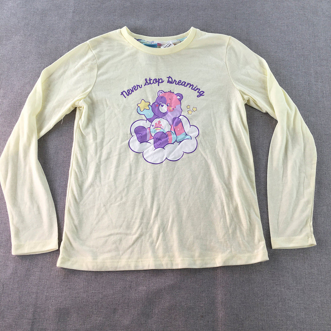 Care Bears Kids Girls Top SIze 10 Yellow Long Sleeve Pullover Shirt